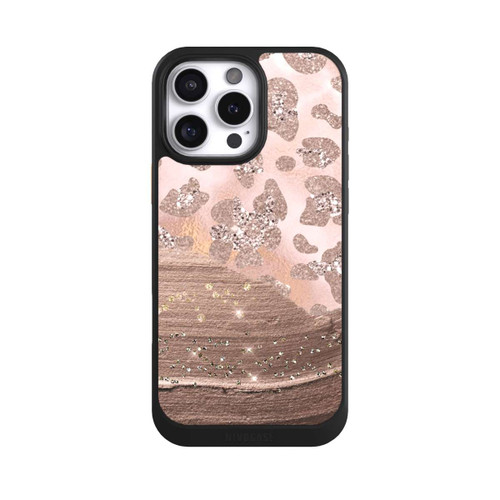 Apple iPhone 16 Pro Max NIVOcore Silberner Leoparden Glitzerlook