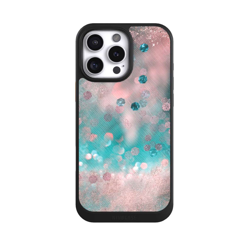 iPhone 16 Pro Max NIVOcore Turquoise Glamour Glitter Look