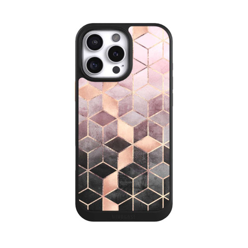 Apple iPhone 16 Pro Max NIVOcore Pink-grauer Farbverlauf Würfel Druck