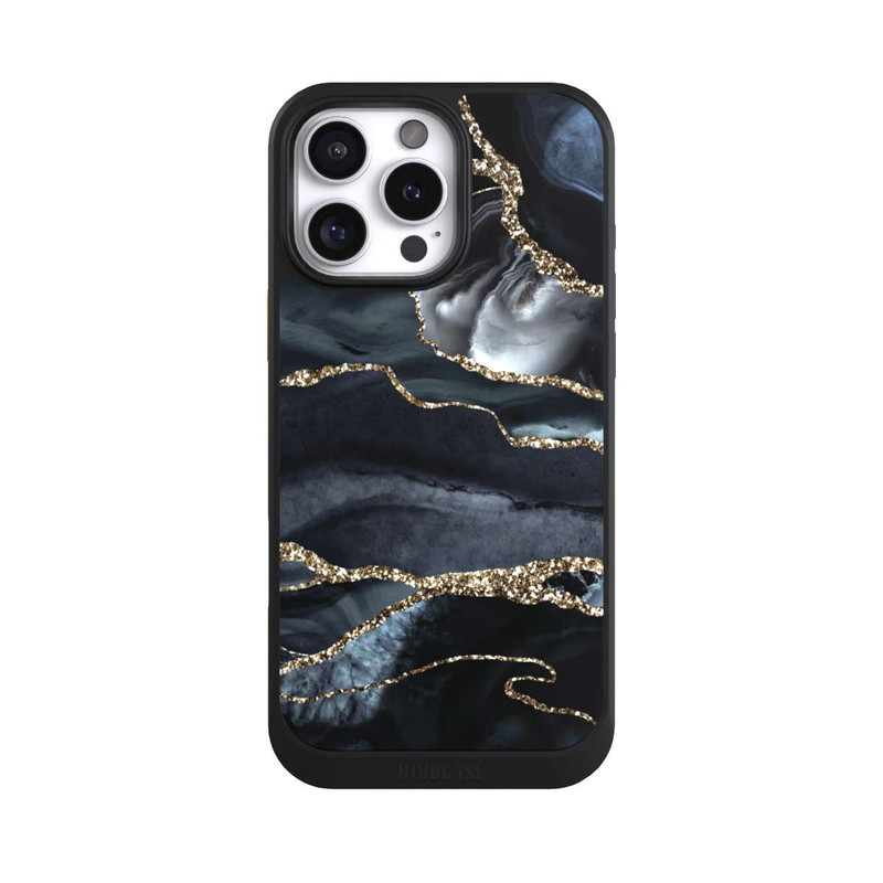 iPhone 16 Pro Max NIVOcore Or marbré foncé Aspect pailleté