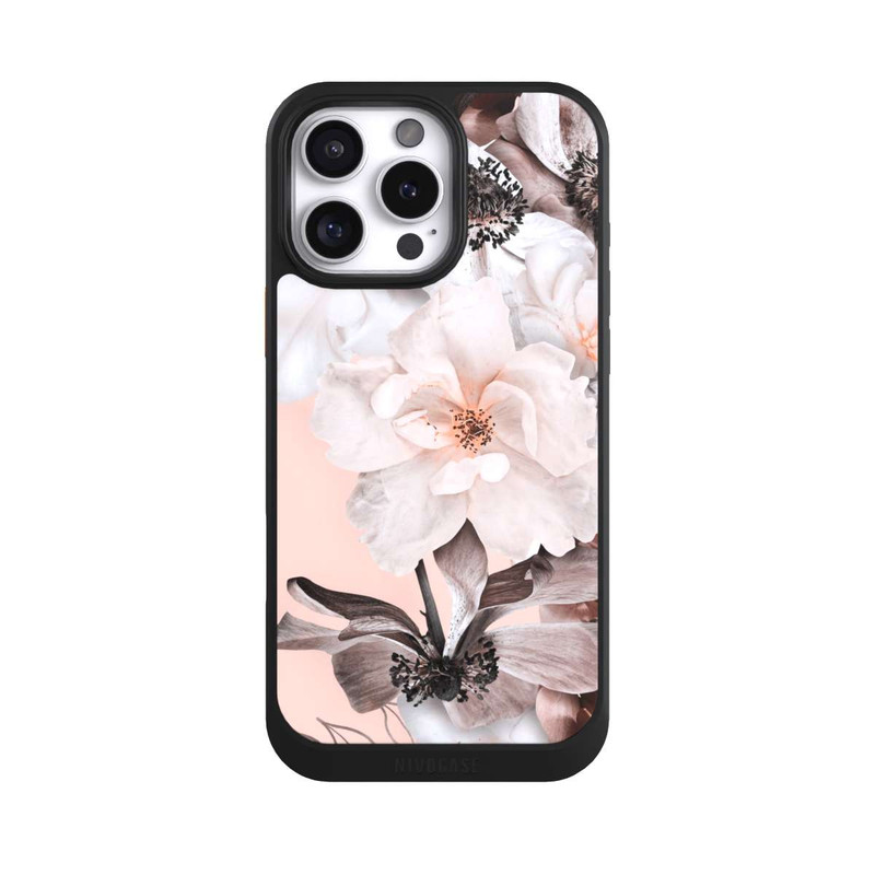 iPhone 16 Pro Max NIVOcore Mur de fleurs roses
