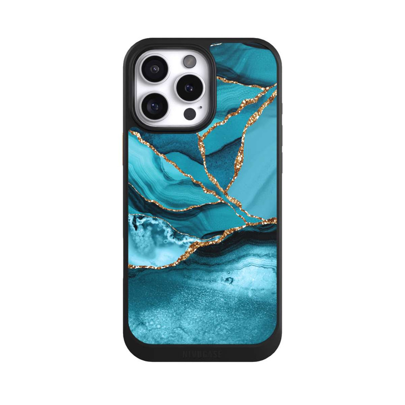 iPhone 16 Pro Max NIVOcore Marbre Bleu Glacier
