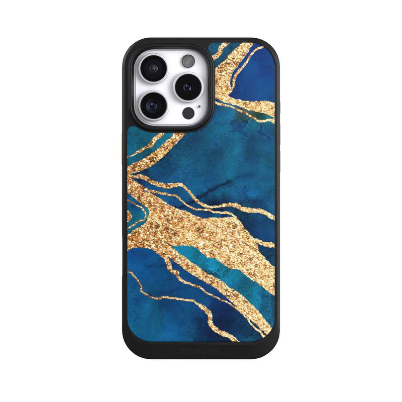 iPhone 16 Pro Max NIVOcore Pierre précieuse Or Bleu
