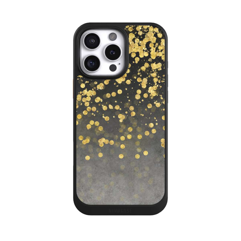iPhone 16 Pro Max NIVOcore Pluie glamoureuse dorée