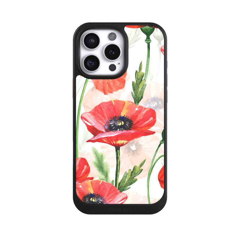 iPhone 16 Pro Max NIVOcore Wasserfarbe Mohnblumen