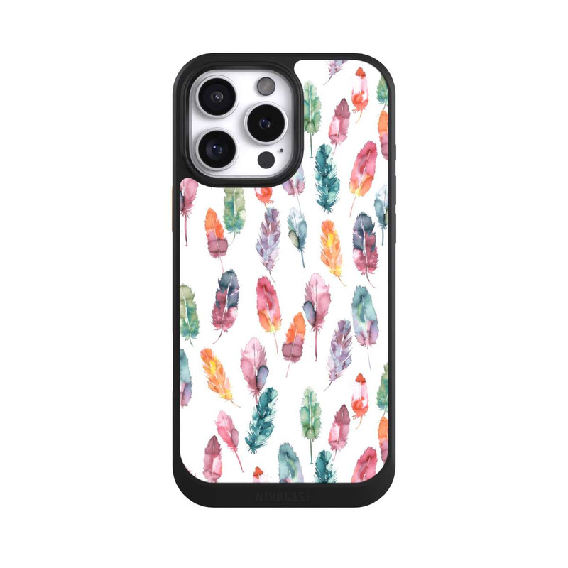 iPhone 16 Pro Max NIVOcore Boho Watercolor Feathers