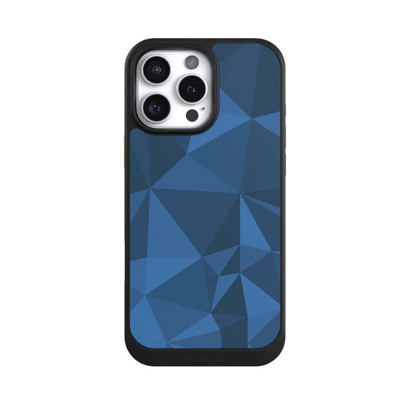 iPhone 16 Pro Max NIVOcore Polygon Pattern Blue