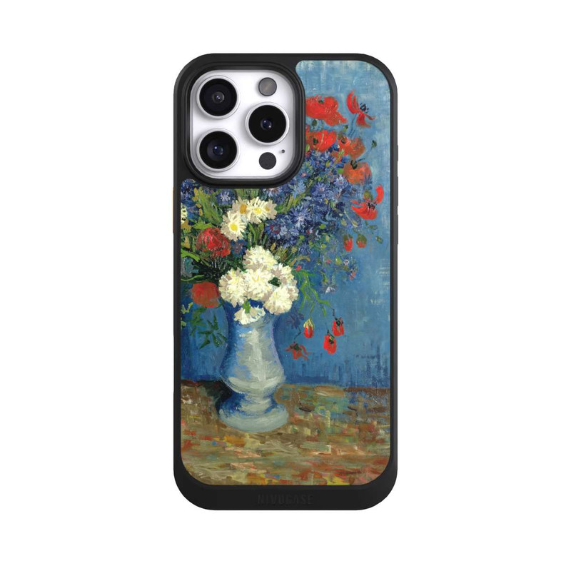iPhone 16 Pro Max NIVOcore Stillleben Vase mit Kornblumen und Mohnblumen von Vincent Van Gogh