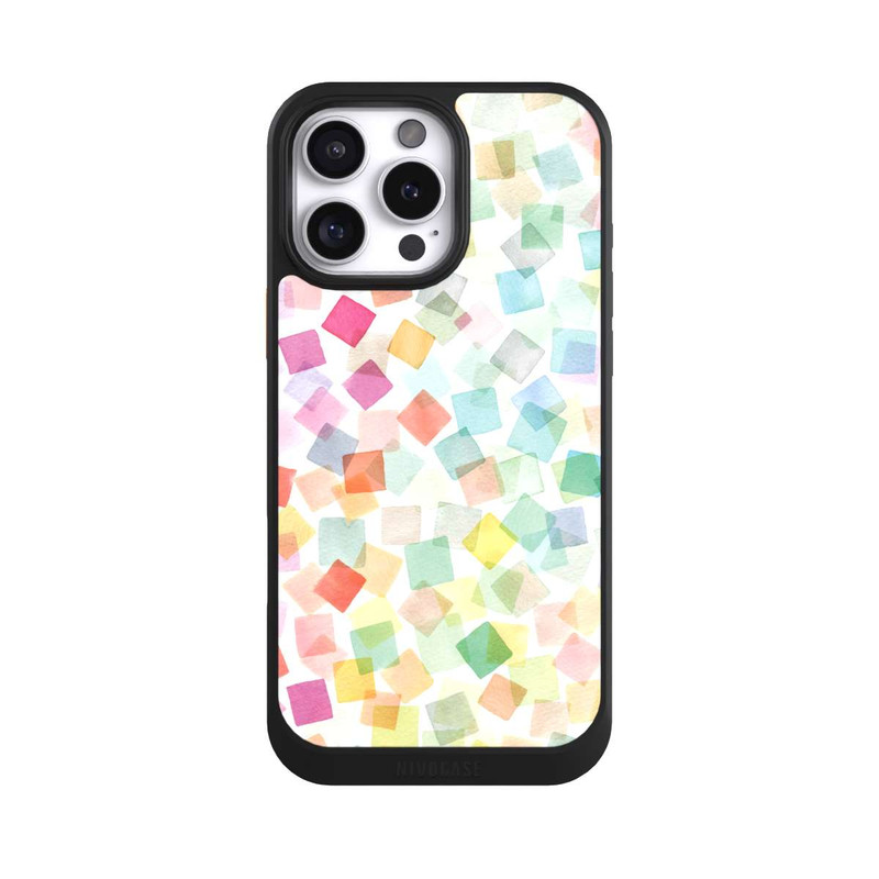 iPhone 16 Pro Max NIVOcore Konfetti geometrische Plaids Regenbogen