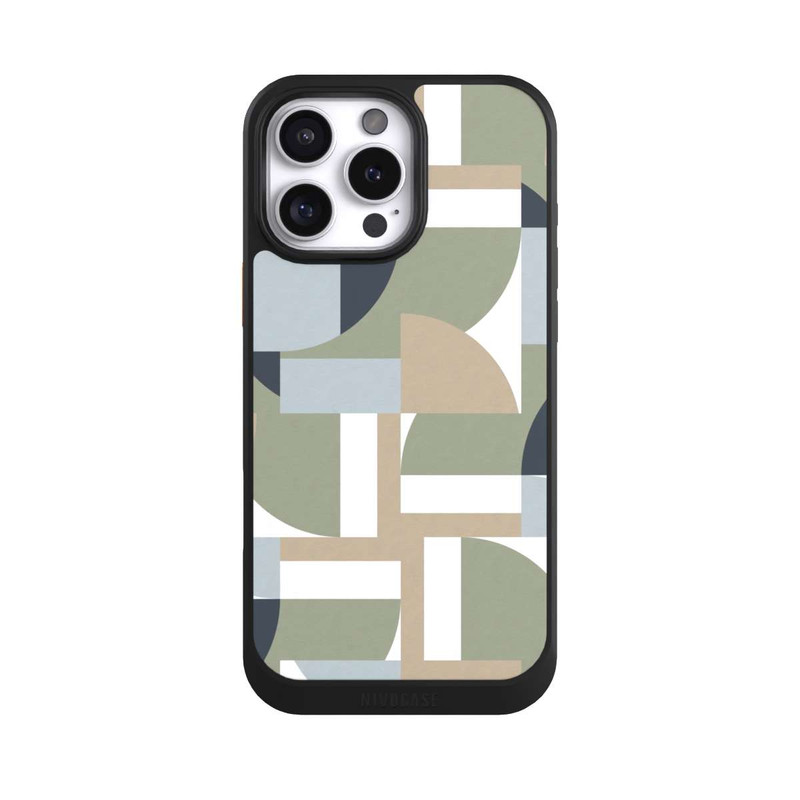 iPhone 16 Pro Max NIVOcore Polygones futuristes du Bauhaus Beige