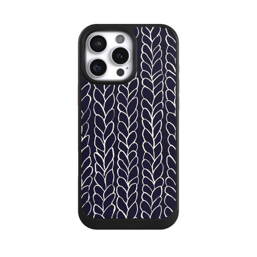 Apple iPhone 16 Pro Max NIVOcore Wool Braids Drawings Navy