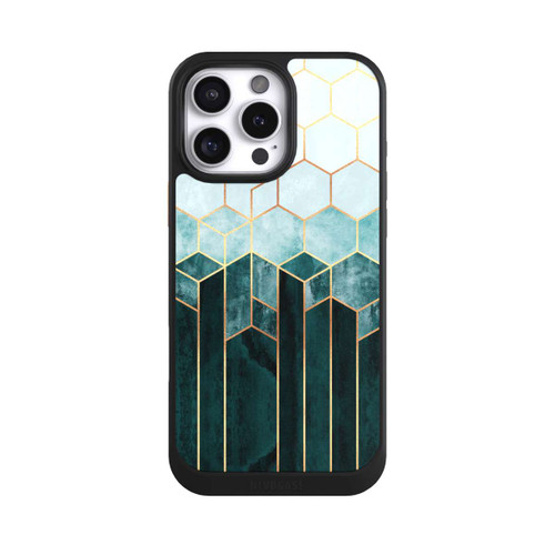 Apple iPhone 16 Pro Max NIVOcore Blaugrüne Sechsecke