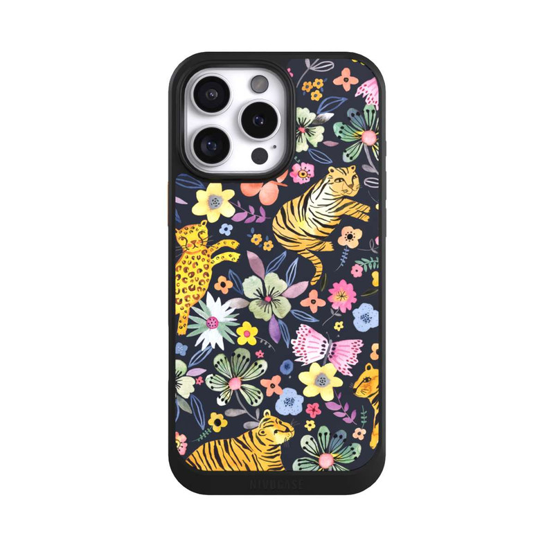 iPhone 16 Pro Max NIVOcore Tigres & Fleurs du Printemps