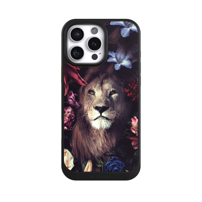 iPhone 16 Pro Max NIVOcore Löwe Blumenrahmen