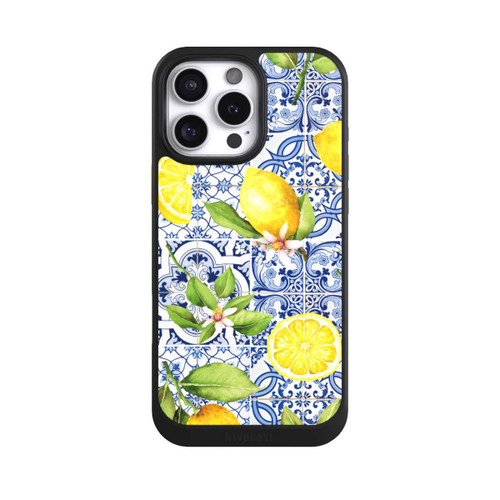 Apple iPhone 16 Pro Max NIVOcore Mediterrane Amalfi Küste mit Blauen Kacheln und Zitronen