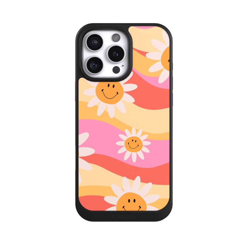 iPhone 16 Pro Max NIVOcore Retro Smiles Orange Colorful