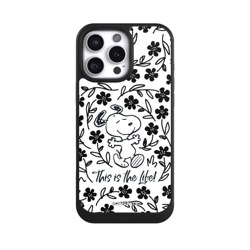 iPhone 16 Pro Max NIVOcore Snoopy This Is The Life Noir & Blanc