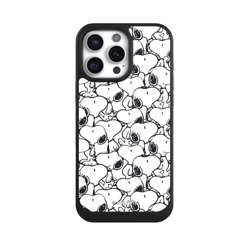 iPhone 16 Pro Max NIVOcore Snoopy Muster Schwarz und Weiß