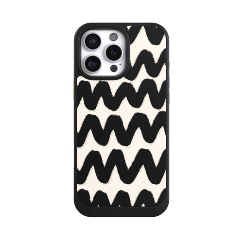 Apple iPhone 16 Pro Max NIVOcore Vagues Noires Pattern