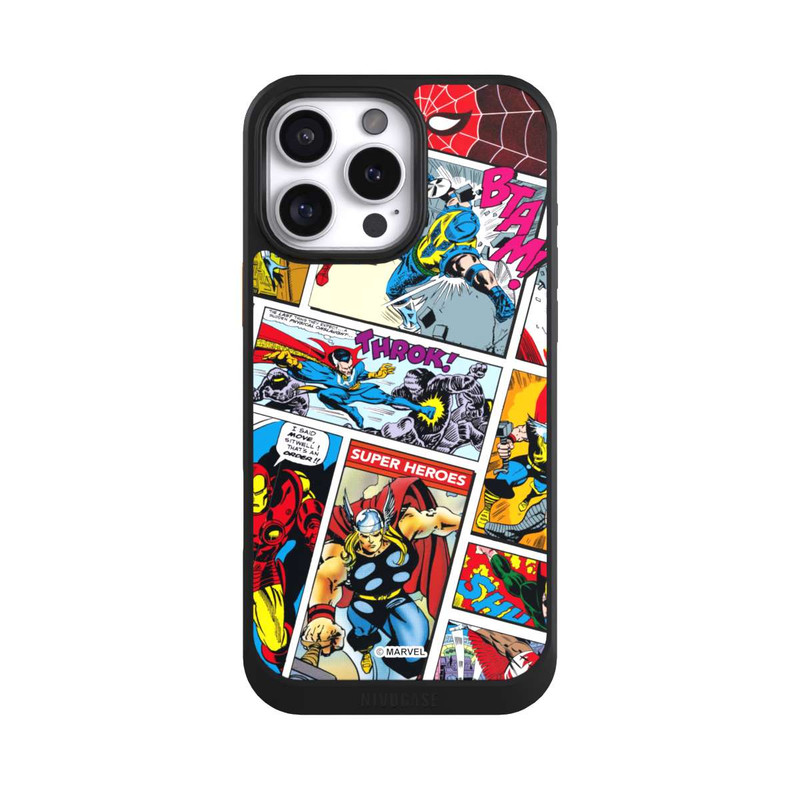 iPhone 16 Pro Max NIVOcore Marvel Retro Comic Blue