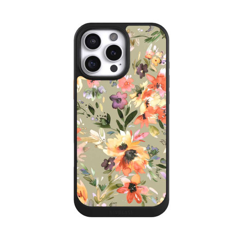 Apple iPhone 16 Pro Max NIVOcore Malerische tropische Blumen Salbeigrün