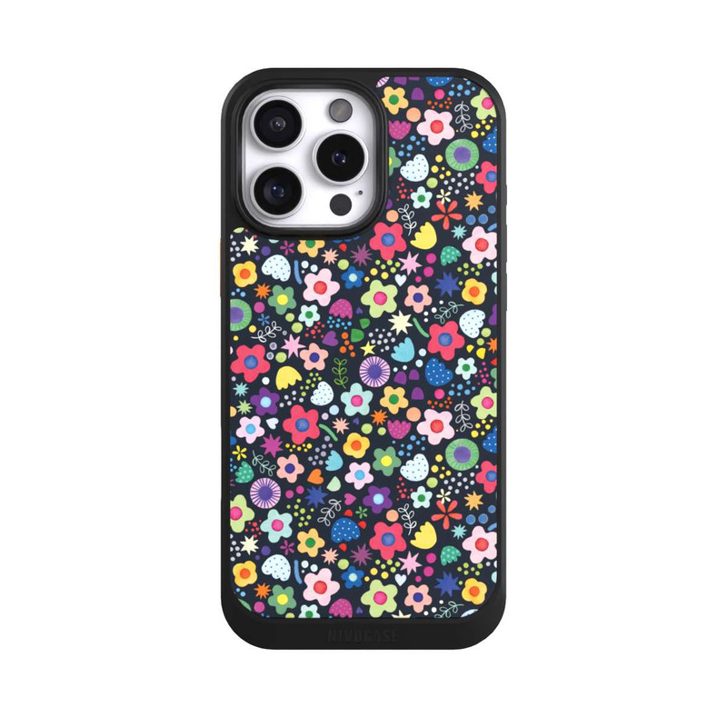 iPhone 16 Pro Max NIVOcore Psychedelic Flowers Multi Black