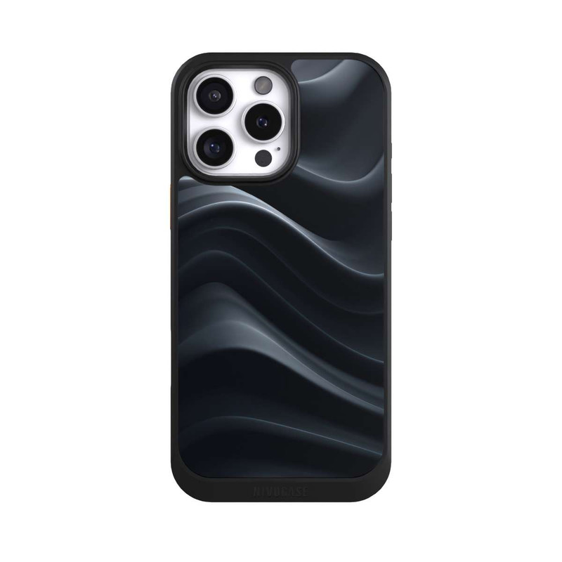 iPhone 16 Pro Max NIVOcore Black Waves Texture