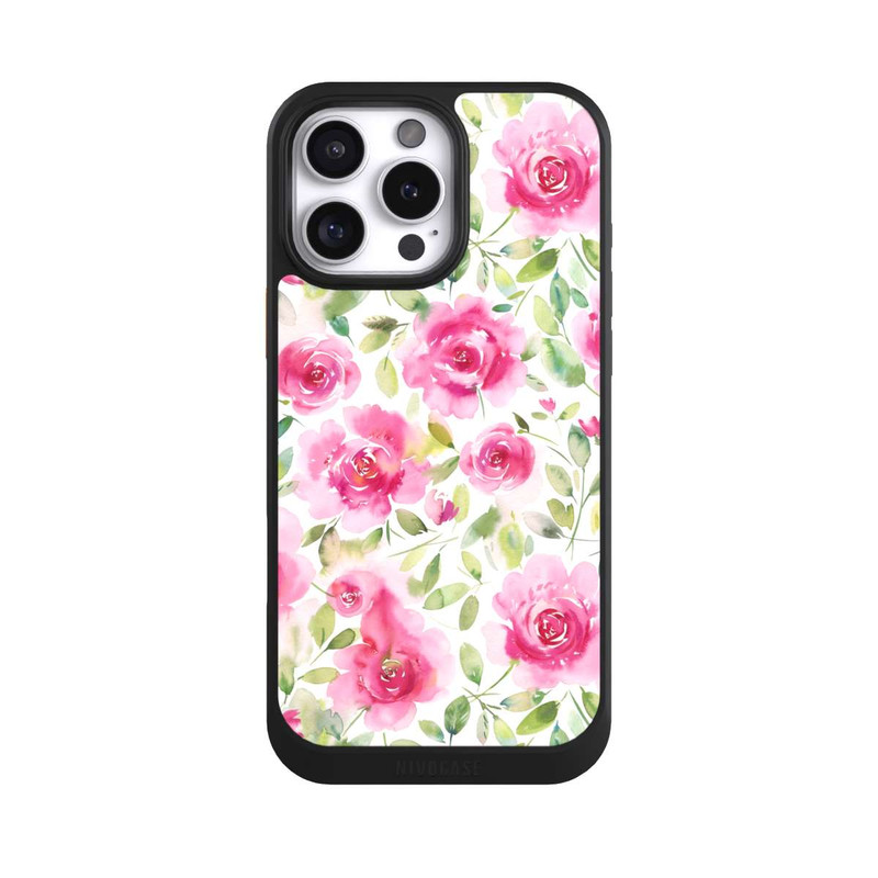 iPhone 16 Pro Max NIVOcore Aquarelle de roses fraîches