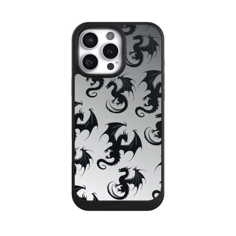iPhone 16 Pro Max NIVOcore Dragon Pattern Grey
