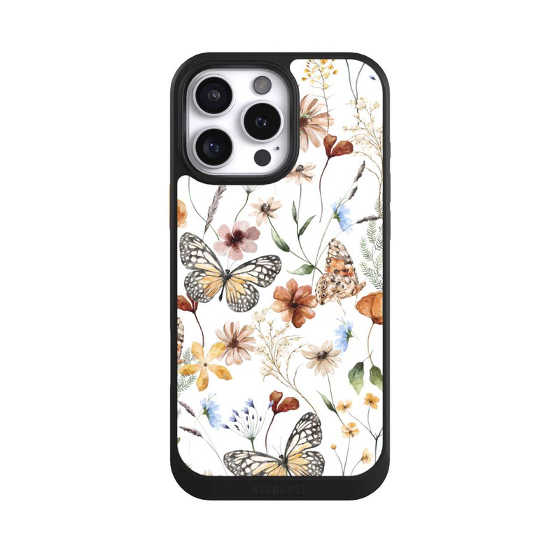 iPhone 16 Pro Max NIVOcore Wildflowers and Butterflies Pattern