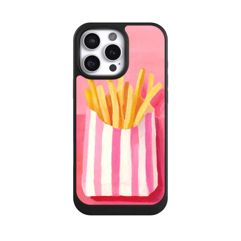 iPhone 16 Pro Max NIVOcore Retro Pommes Pink Watercolor