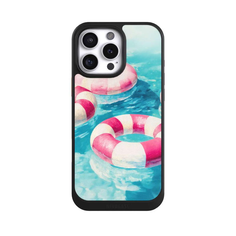 iPhone 16 Pro Max NIVOcore Striped Swim Rings in The Pool