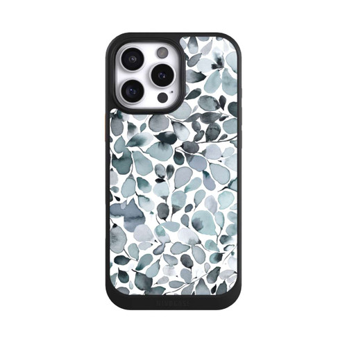 Apple iPhone 16 Pro Max NIVOcore Eukalyptus Aquarell Blätter Grau
