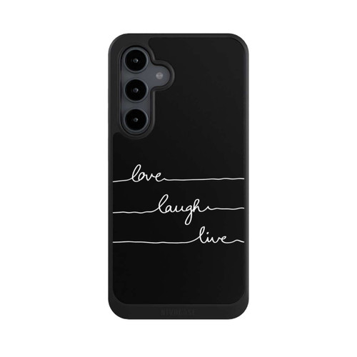 Samsung Galaxy S24 FE 5G NIVOcore Love Laugh Live weiß/schwarz
