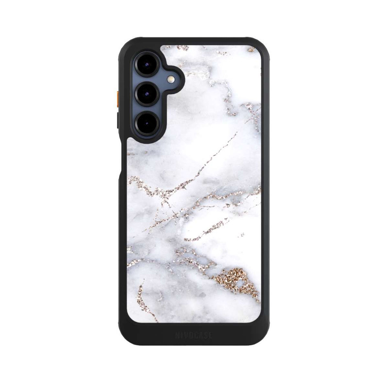 Galaxy A16 5G NIVOcore Silberglitzer Marmorlook