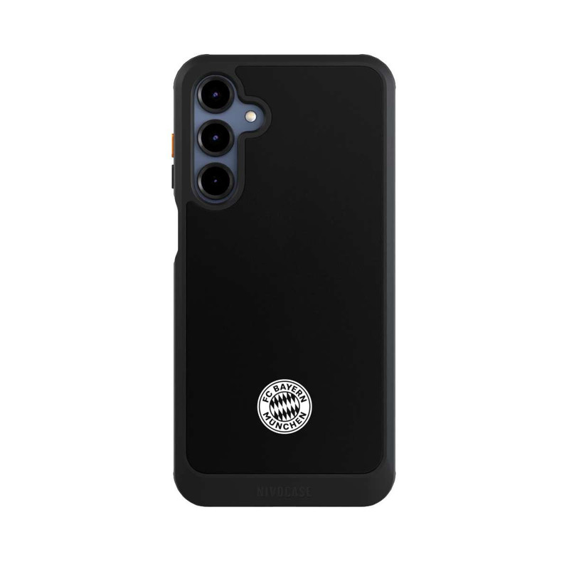 Galaxy A16 5G NIVOcore Klassisches FCB Logo Klein - Weiß auf Schwarz