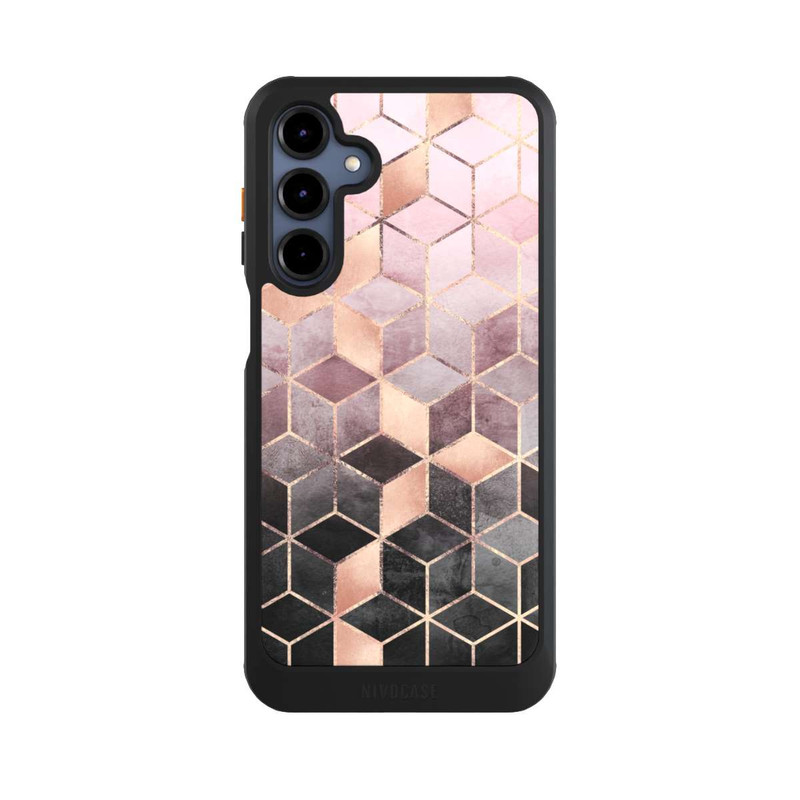 Galaxy A16 5G NIVOcore Pink-grauer Farbverlauf Würfel Druck