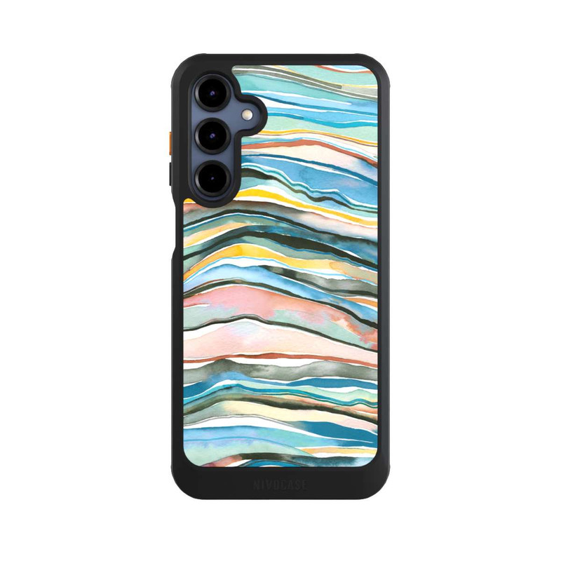 Galaxy A16 5G NIVOcore Watercolor Agate Layers Blue