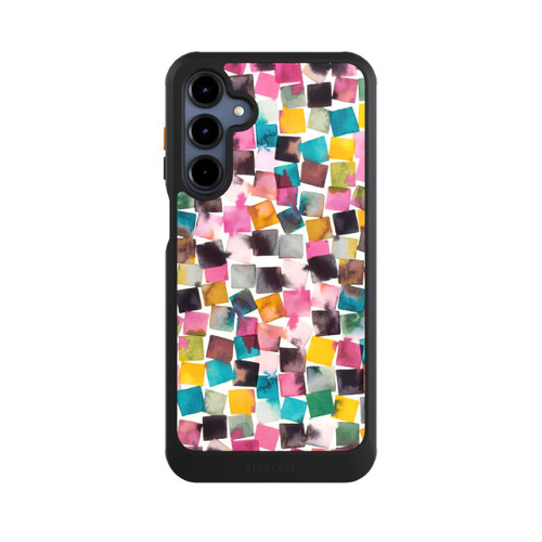 Samsung Galaxy A16 5G NIVOcore Aquarell geometrische Plaids rosa
