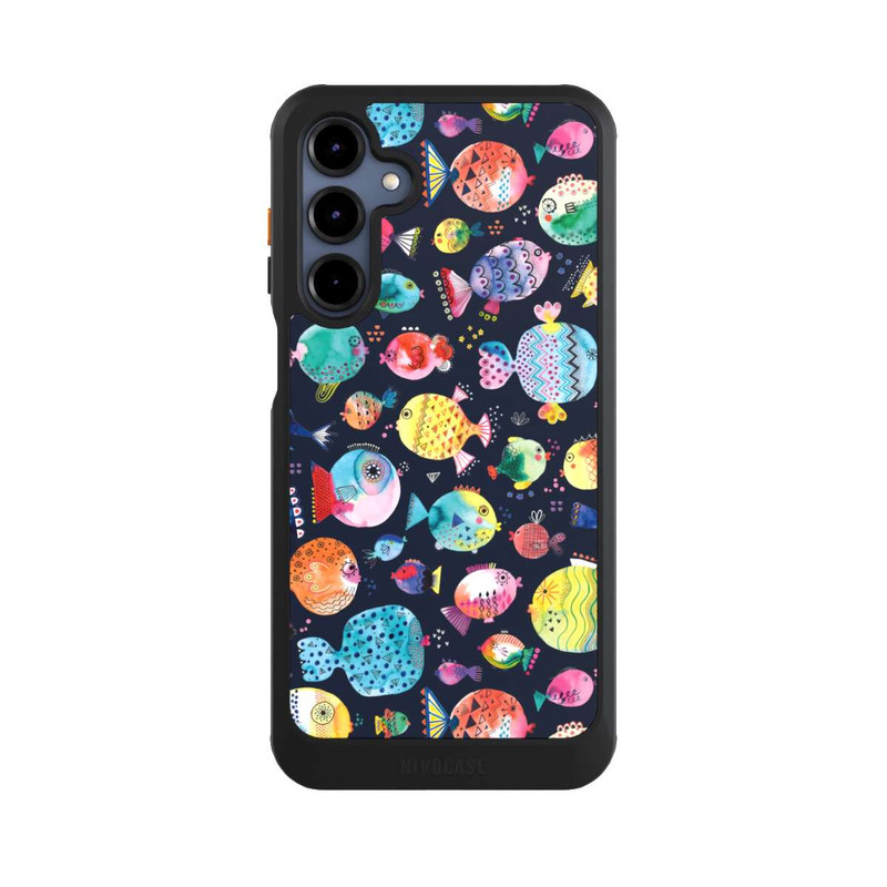 Galaxy A16 5G NIVOcore Beach Puffer Fishes Kids Navy