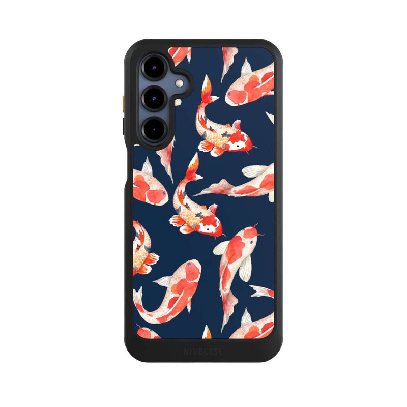 Galaxy A16 5G NIVOcore Koi auf blauem Hintergrund