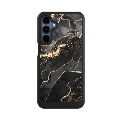 Samsung Galaxy A16 5G NIVOcore Look Spirales de Marbre Sombre &amp; Or