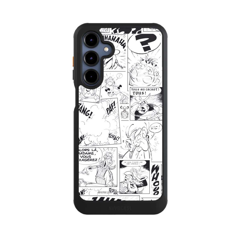 Galaxy A16 5G NIVOcore Asterix Comic Schwarz und Weiß
