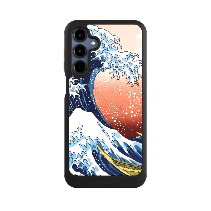 Galaxy A16 5G NIVOcore La Grande Vague de Kanagawa Rouge
