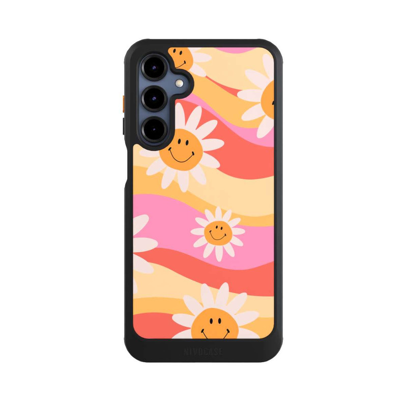 Galaxy A16 5G NIVOcore Retro Smiles Orange Colorful