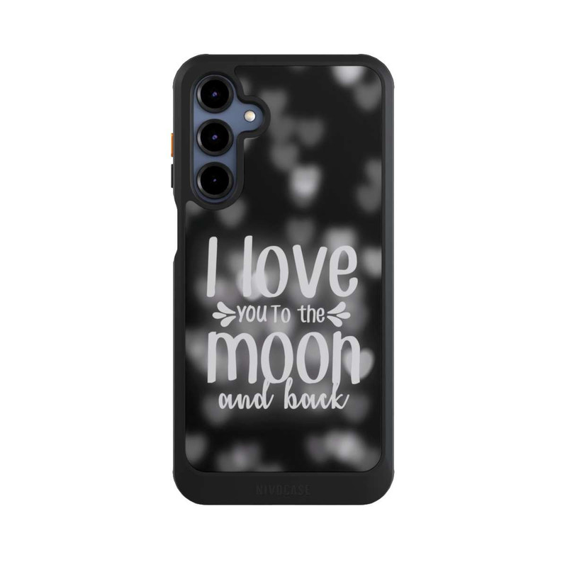 Galaxy A16 5G NIVOcore I Love You to The Moon And Back Black Hearts
