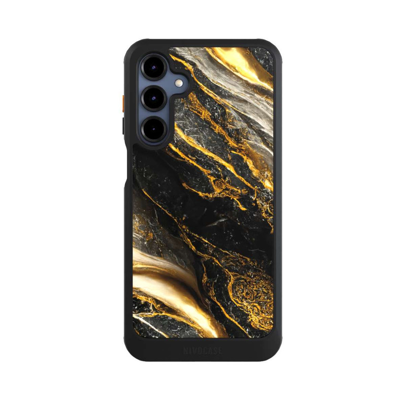 Galaxy A16 5G NIVOcore Couches d'impression en marbre noir et or