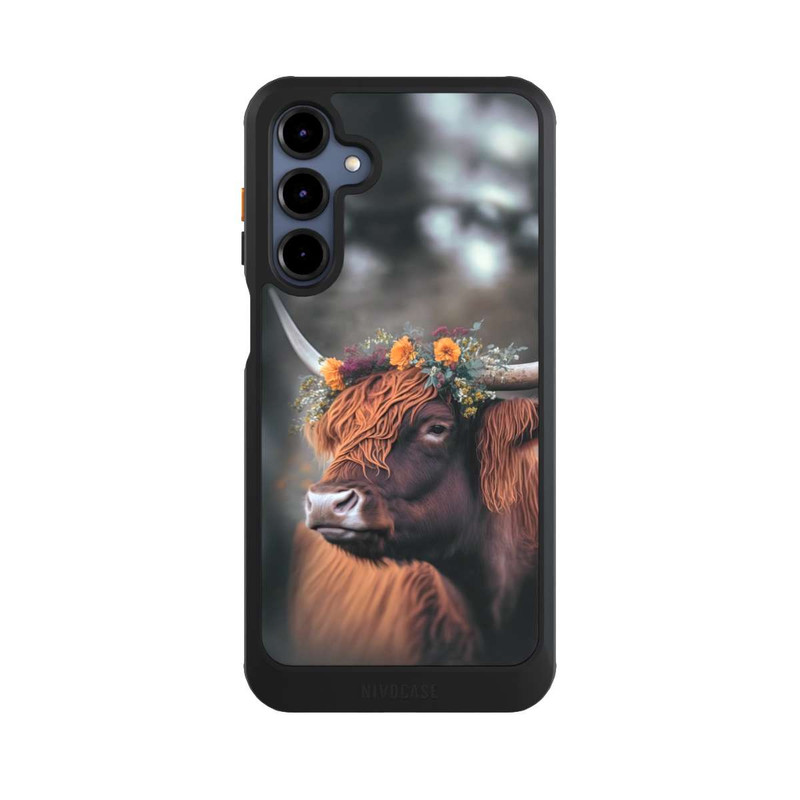 Galaxy A16 5G NIVOcore Hochland Rind mit Blumen mit KI