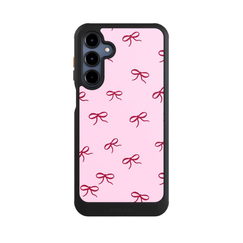 Galaxy A16 5G NIVOcore Schleifen Muster Rot Pink