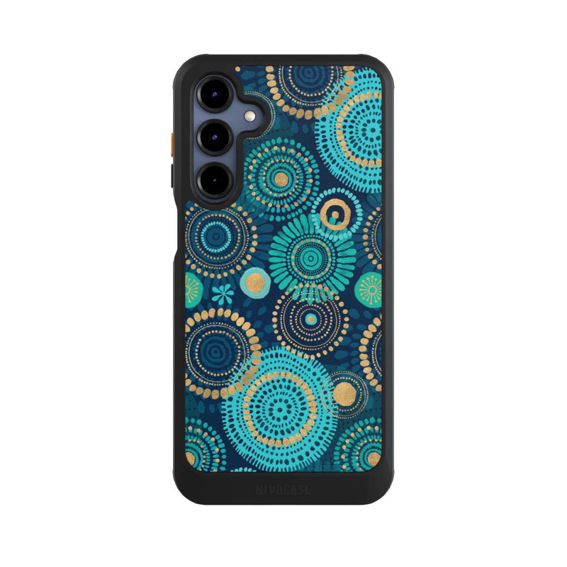 Galaxy A16 5G NIVOcore Blockprint India Teal Gold